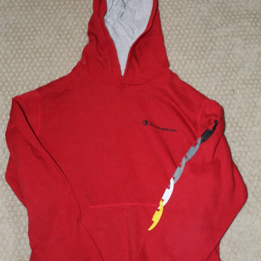 Boys Red Champion Hoodie - L